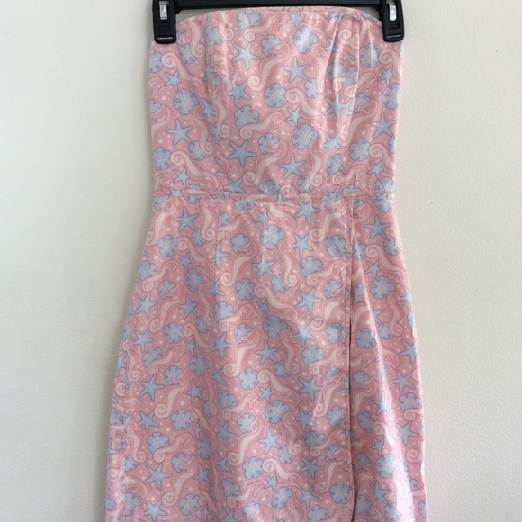 Vineyard Vines pink seahorse strapless dress - Picture 7 of 8